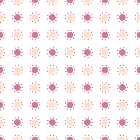 Vector seamless pattern of pink circles.のイラスト素材