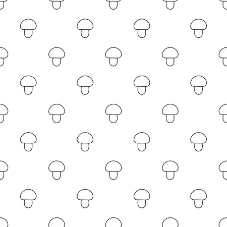 Vector seamless pattern of simple outline  mushroomのイラスト素材