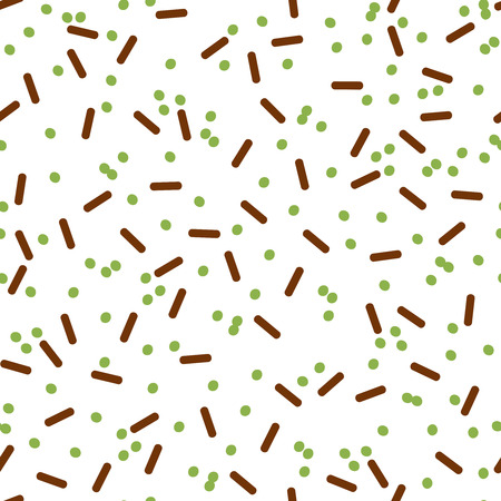 Vector seamless pattern of decorative sprinkles. Dessert decoration.のイラスト素材