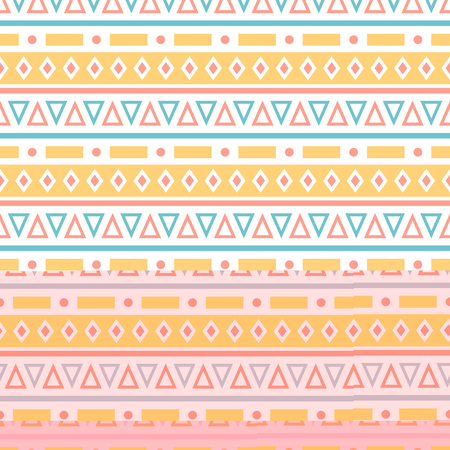 Vector seamless abstract tribal pattern. Ethnic seamless pattern.のイラスト素材