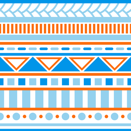 Vector seamless abstract tribal pattern.のイラスト素材