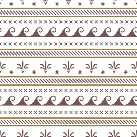 Vector seamless abstract tribal pattern.のイラスト素材
