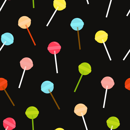 Vector seamless pattern of colorful lollipops.のイラスト素材