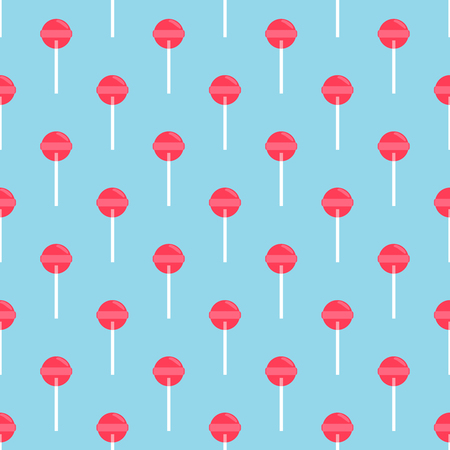 Vector seamless pattern of pink lollipops.のイラスト素材
