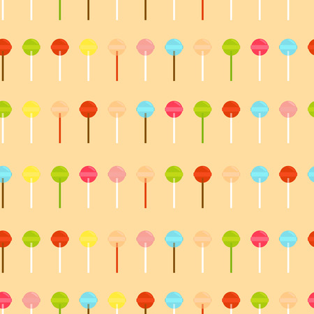 Vector seamless pattern of colorful lollipops. Seamless pattern.のイラスト素材