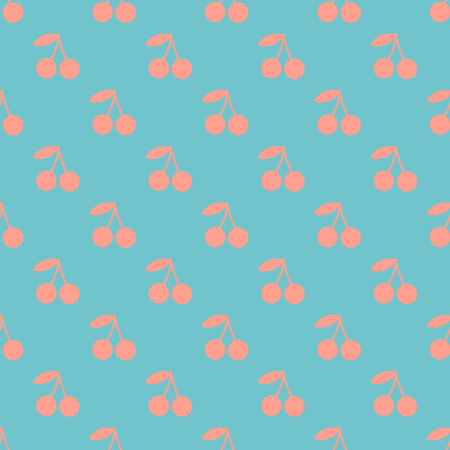 Vector seamless pattern of cherry. Seamless pattern.