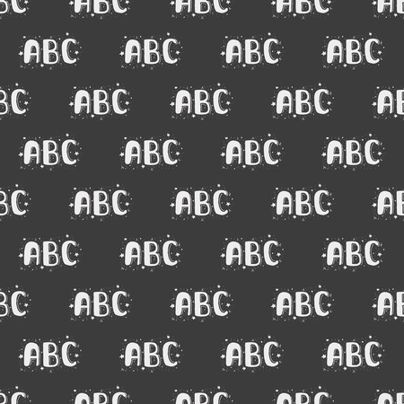 Seamless pattern of  hand drawn chalk ABC letters.のイラスト素材