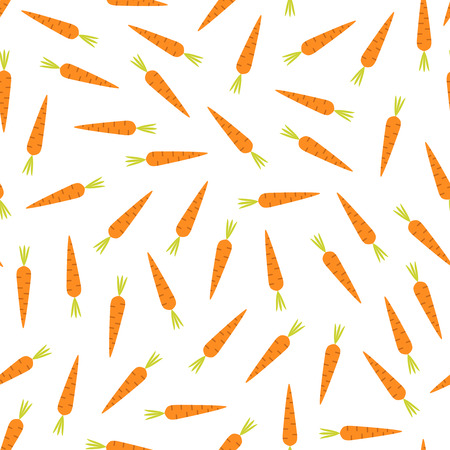 Vector seamless pattern of carrots. Flat vegetable seamless pattern.のイラスト素材