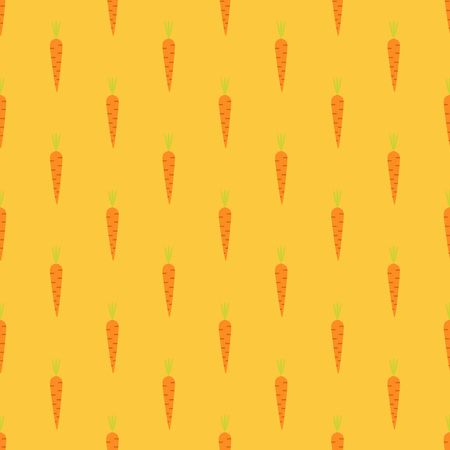 Vector seamless pattern of carrots. Flat vegetable seamless pattern.