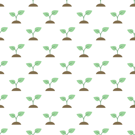 Growing plants seamless pattern. Vector seamless pattern.のイラスト素材