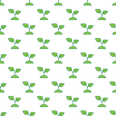 Growing plants seamless pattern. Vector seamless pattern.のイラスト素材