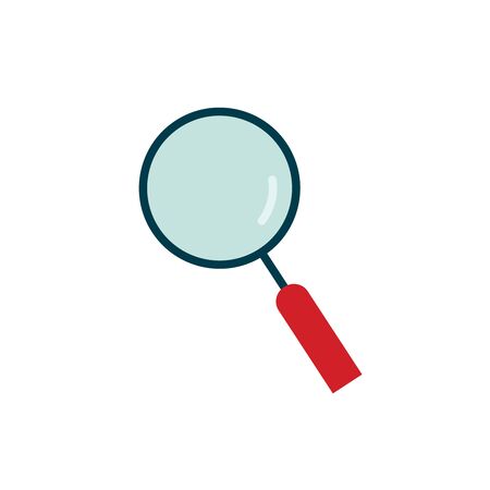 Vector loupe. Flat illustration. Vector colorful  loupe icon. Magnifying glass.のイラスト素材