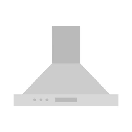 Vector  illustration of gray kitchen hood. Cooker hood vector illustration. のイラスト素材