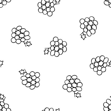 Vector seamless pattern with hand drawn grapes.のイラスト素材