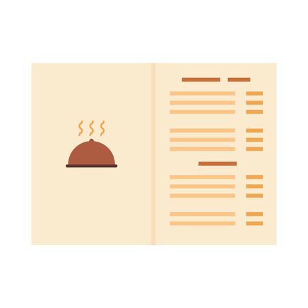Vector illustration of flat cartoon restaurant menu.のイラスト素材