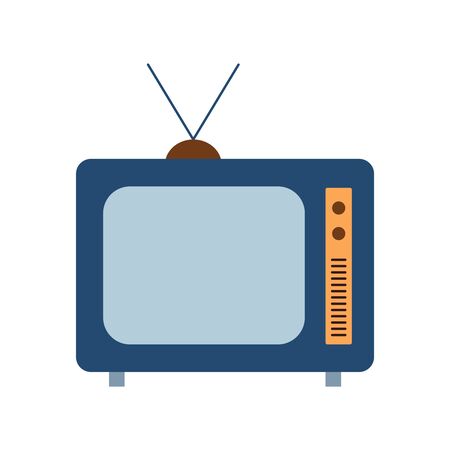 Vector illustration of colorful flat television.  Television icon.のイラスト素材