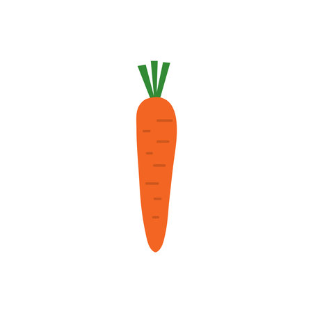 Vector illustration of flat colorful carrot. Vector vegetable.のイラスト素材