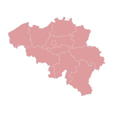 Vector illustration of administrative division map of Belgium. Vector map.のイラスト素材
