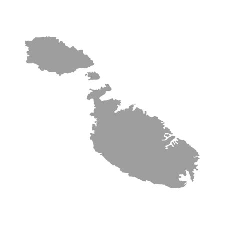 Vector illustration of silhouette Malta. Vector map..のイラスト素材