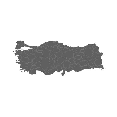 Vector illustration of grey Turkey map. Vector map. .のイラスト素材