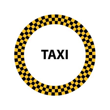 Vector illustration of round taxi service sign.のイラスト素材