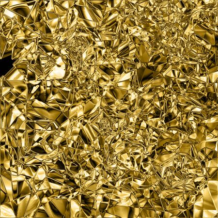 Gold foil background. Metallic shiny gold background. Gold texture.の写真素材
