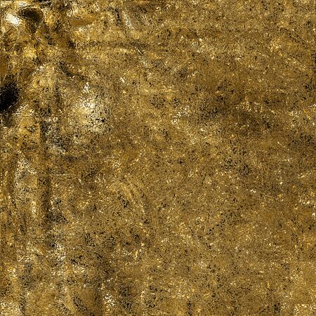 Gold foil background. Metallic shiny gold background..の写真素材