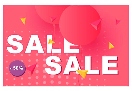 Vector 3d sale banner. Banner design.のイラスト素材