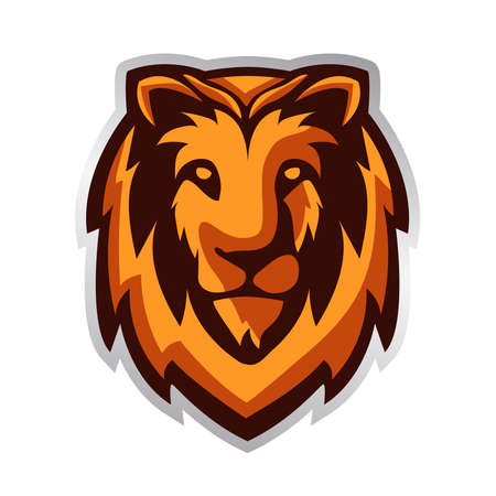 Vector illustration of lion. Lion head mascot.のイラスト素材