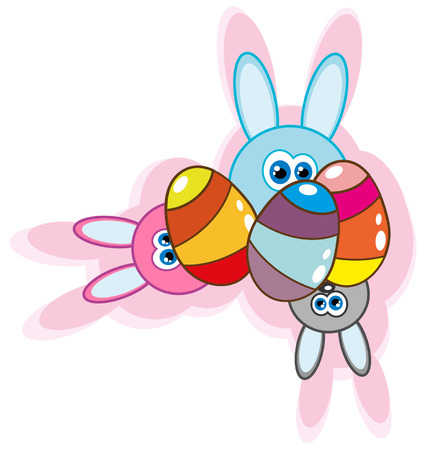 Creative design of  rabbit and Easter egg のイラスト素材