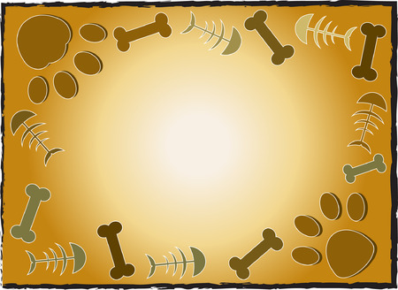 Creative design of dog and cat paw  のイラスト素材