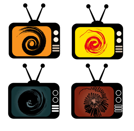 Retro tv のイラスト素材