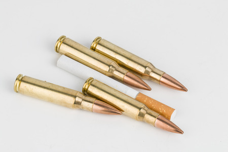 Cigarette with bulletsの写真素材