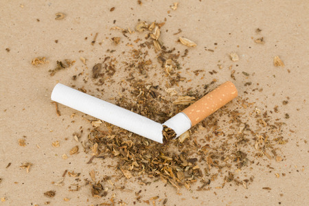 Teared Cigarette の写真素材