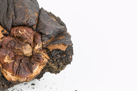 Dried grapefruit and Chinese puer tea  の写真素材