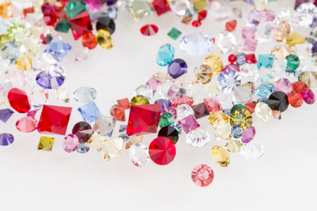 Collection of many different natural gemstones 