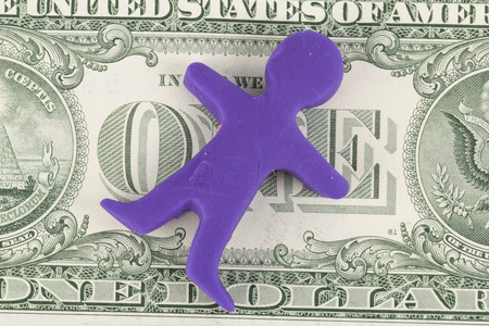 Plasticine people and money - Stock Image macro の写真素材