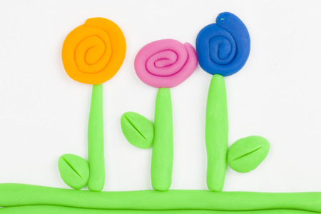 Plasticine flower の写真素材
