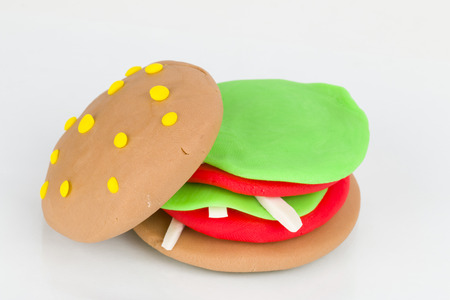 Plasticine  hamburger の写真素材