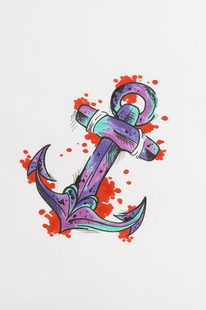 Anchor marker drawing の写真素材