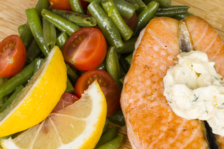 Cooked fish - Stock Image macro.の写真素材