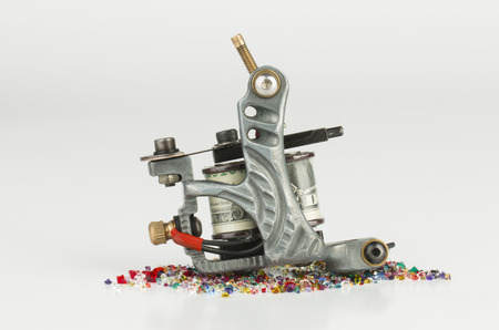 Tattoo machine   gun - Stock Image macro.の写真素材