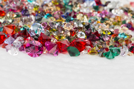 Collection of many different natural gemstones. Stock Image macro.の写真素材