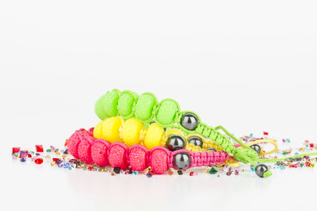 Homemade bead jewelry - Stock Image.の写真素材