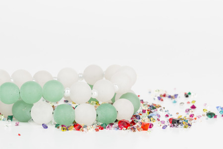 Homemade bead jewelry - Stock Image.の写真素材
