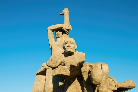 Russia - August 07, 2015: Memorial Victims of fascism in Zmievskaya beam, established in Rostov-on-Don.のeditorial素材