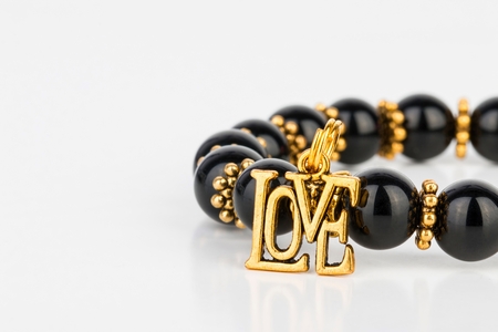 Beads jewelry - Stock Image macro.の写真素材