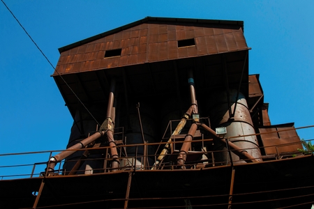 Rostov - on - Don, Russia - August 09, 2015: Thrown factory, established near Green Island in Rostov - on - Don.のeditorial素材