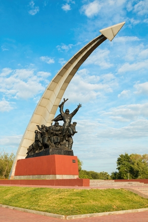 Rostov - on - Don, Russia - August 24, 2015: Monument to Soviet soldiers heroes of the Second World War, established in Rostov - on - Don.のeditorial素材