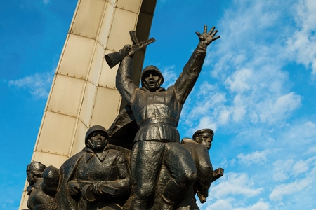 Rostov - on - Don, Russia - August 24, 2015: Monument to Soviet soldiers heroes of the Second World War, established in Rostov - on - Don.のeditorial素材